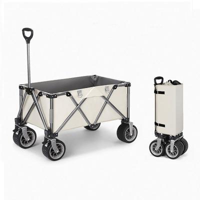 China Outdoor Universal Collapsible Camping Trolley Folding Camping Cart Picnic Shopping Cart Easy-Carry Folding Stroller for sale