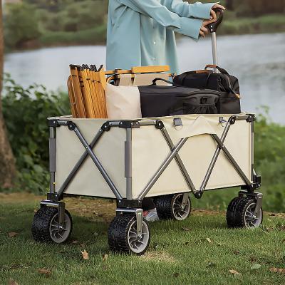 China Easy-carry Folding Folding Shopping Trolley Trolley Cart Beach Picnic Trolley Camping Foldable Trolley Cart for sale