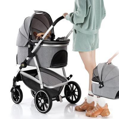 China Dogs Factory Wholesale Pet Walker Travel Dog Trolley Portable Folding Pet Stroller Made in China Dog Trolley for sale