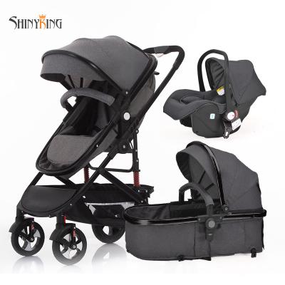 China Luxury 3 In 1 Travel Systems Baby Stroller European Newborn Baby Carriage EN1888 Approved for sale