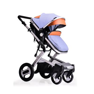 China High Quality Aluminum Frame Mother Canvas Baby Stroller 3 in 1 Adjustable Luxury Baby Stroller for sale