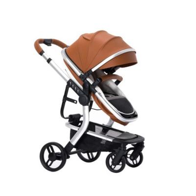 China China factory high view canvas leather seat luxury baby pram stroller buggy for sale