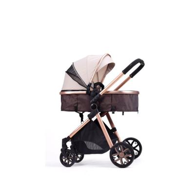 China Custom Canvas Adjustable Foldable High Landscape Stroller Premium Baby Stroller Pram Luxury 3 in 1 for sale