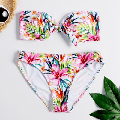 China Small fresh printed Siamese bikini swimwear women's swimwear new women's Anti-UV swimwear for sale