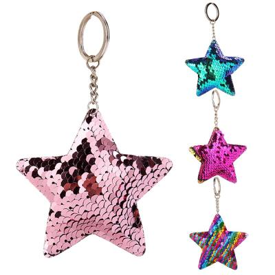 China Polyester/Metal Mermaid Tail Sequin Glitter Keychains Cute Tassel Pendant Bag Charms Gifts Kids Gifts for sale