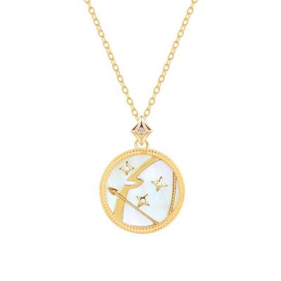 China Sagittarius Zodiac Birth Symbol Romantic Necklace 925 Sterling Silver Jewelry for sale