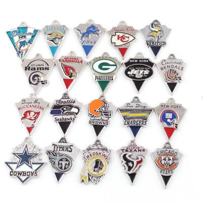 China Nickel and Lead Free Drip Championship Team Letter Charm Signet Oil Football Pendants for sale