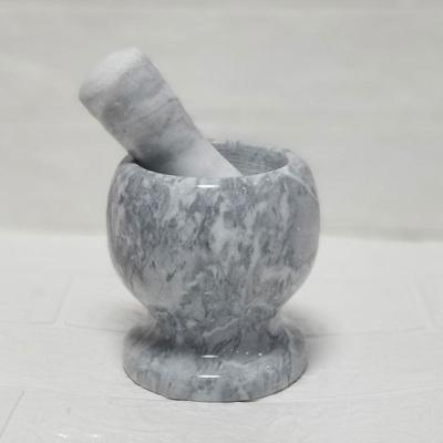 China Viable Wholesale Natural Marble Mortar and Pestle Set Kitchen Herb Spice Grinder Tools for sale