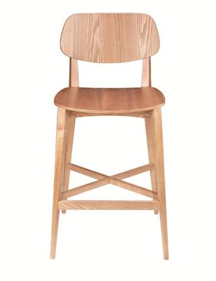 China factory sale eamesmodern bar chairs various easy clean wood high bar chair for kitchen bar stool wooden chair with backrest for sale