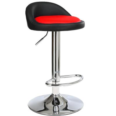 China 360 degree rotating adjustable leather round upholstered bar cadeira kitchen bar chair modern restaurant high bar stool chair for sale