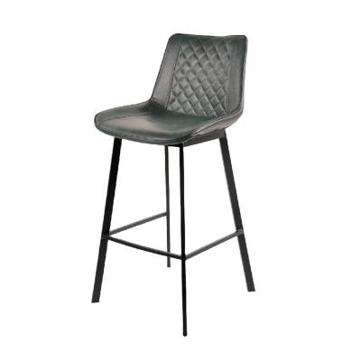 China Hot Clean Designer Easy Clean Black Breakfast Bar Stool Legs Stools Diamond Pattern Metal Backrest High Selling Bar Stools Kitchen for sale