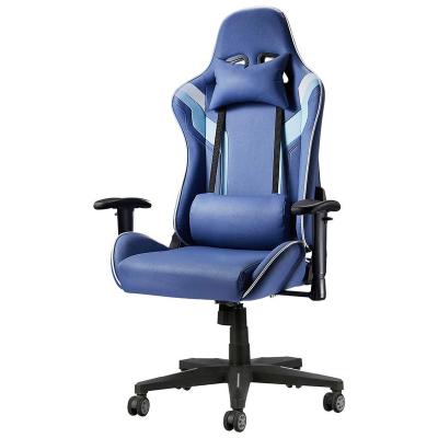 China High Quality Custom Leather Adjustable PC Game Swivel Chair Gaming Swivel Chair Blue Color Color Gaming Swivel Chair for sale