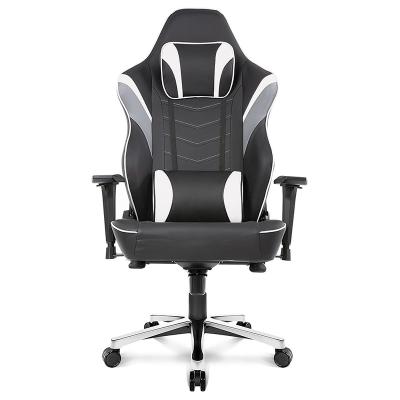 China Rotating Hot Selling High Quality White And Black Leather Gaming Chair OEM Can Load 400 Pounds With 4d Armrests for sale