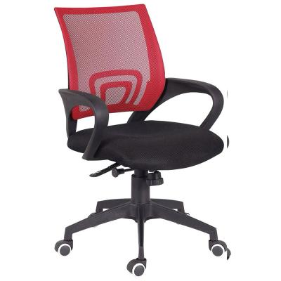 China Custom High Contrast Color Small Back Mesh Office Chair Conference Chair Elastic Padded Swivel Chair Mesh Swivel Chair for sale