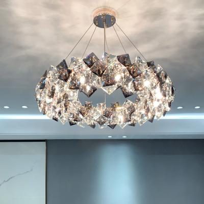 China Hign Qulity Handmade Luxury Round Wedding Decoration Hotel Lobby Lighting Ceiling Lights Crystal Chandeliers With Living Room for sale