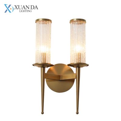 China Modern cheap wholesale metal and lead crystal wall lamp crystal wall light for sale