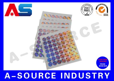 China Holographic Sticker Printing , Custom Holographic Stickers For Chemical Box anti-fake stickers for sale