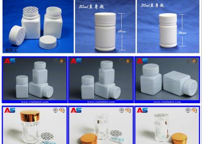 China Kinderdichte schroefkap Plastic pil potten Klein wit Voor tabletten Capsule Pakket medicijn tablet flessen Te koop