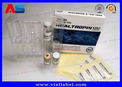 China Somatropina Hcg Packaging Paper Injection Vial Box With Label FOR BODYBUILDING SUPPLEMENTS for sale