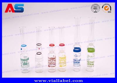 China Kundenspezifische Ampullen-Flasche mit dem Druck 1ml des freien Raumes Ampere sortieren 10.75mm und 60mm, die hoch sind zu verkaufen