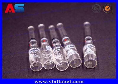 China Ampullen-Flasche des Testosteron-1ml, die klares Ampere mit dekorativen Druckringen druckt zu verkaufen