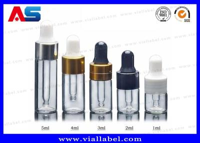 Chine Flacons de verre à goutte à goutte de 4 ml / 5 ml avec capuchon vissé pour le stockage des huiles de pharmacie à vendre