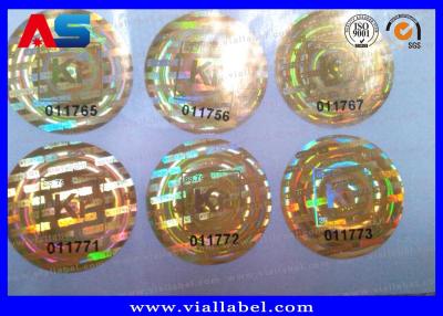 China De gouden Holografische Stickers van de Kleurendouane met Serienummer, Hologram Klaar Verbinding voor Antivervalsing Te koop