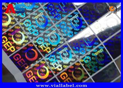 China Small Custom Holographic Stickers For Cardboard Storage Boxes With Serial Number Anti Fake for sale