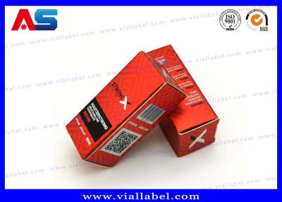 China Envases de vial rojo de 10 ml para aceites Vial de péptidos Tamaño 3*3*6CM Etiquetas de botellas de 10 ml en venta