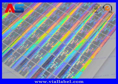 China 10 ml de Holograma Prateado Evidente de Manipulação Etiquetas de Segurança Com Códigos de Rastreamento Impressão Holográfica 3D à venda