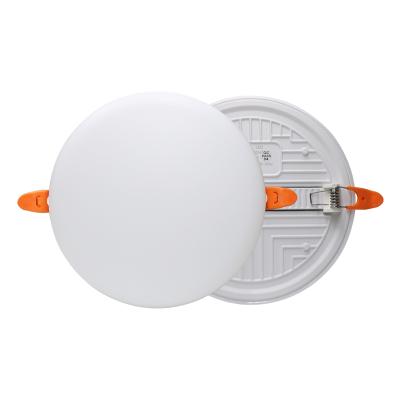 China High Lumens Energy Saving Design 18w Hotel Office Warm Adjustable Recessed Ceiling RGB Round Backlit Square Frameless Led Panel Lights for sale