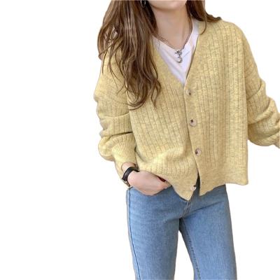 China Anti-wrinkle Women's Winter New Arrival Cardigan Sweater Loose Knit Hollow Out Sweater Coat for sale