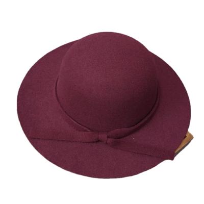 China Fashion Fedora Two Tone Fedora For Kid Wool Felt Fedora Kids Band DIY Fedora Kids for sale