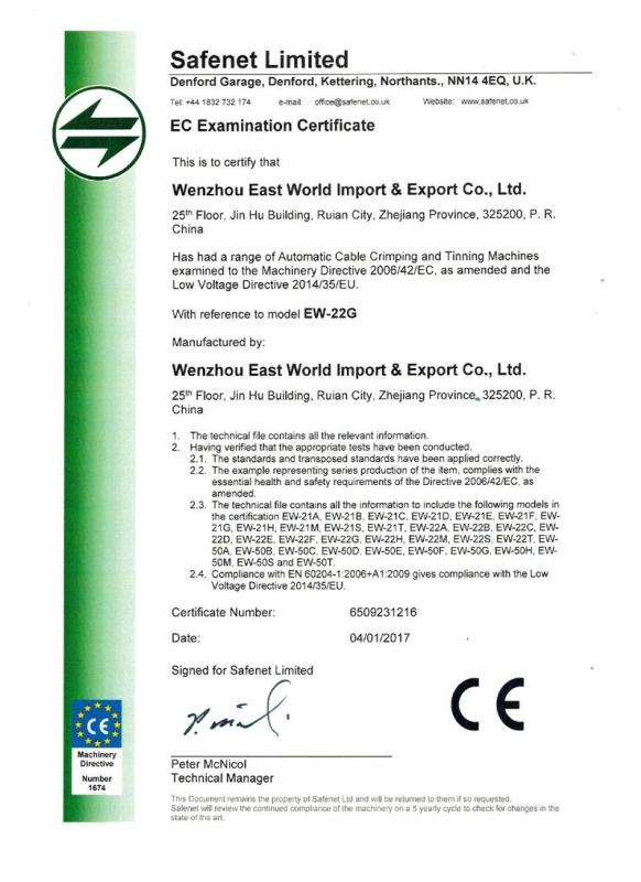 CE - Wenzhou East World Import&Export Co., Ltd.