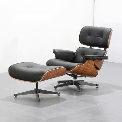 China Modern classic designer lounge chair furniture convertible lounge chair reclining real leather leisure for sale