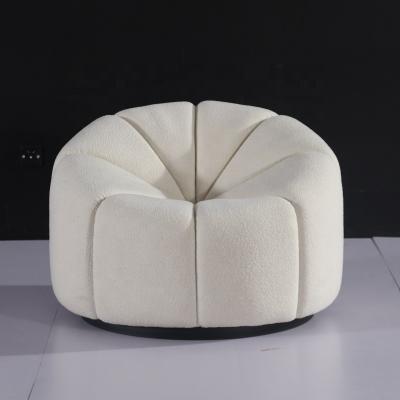 China Nordic Luxury Villa Apartment One Furniture Lambwool Hotel Designer Style Seat Single Leisure Extended Sofa Pumpkin Chair for sale