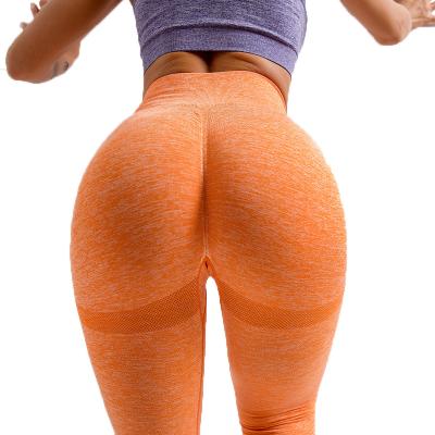 China New Fashion Breathable Seamless GYM High Waist Hips Running Yoga Women Sex Women Organic Panties Tight Elastic Fitness Last Stacked Pants for sale