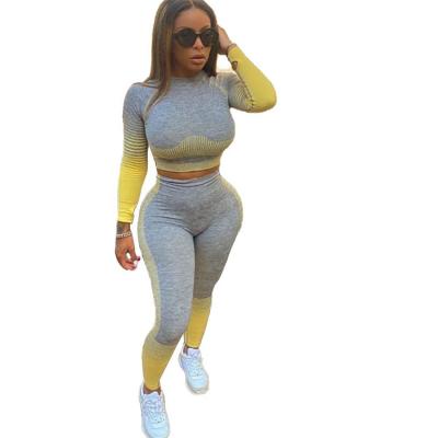 China Breathable 5XL Yoga Sets Womens Gym Suit 2020 Waist Yoga Pants Leggings Seamless Fitness Yoga Suit Top Plus Size Activewear Plaid for sale