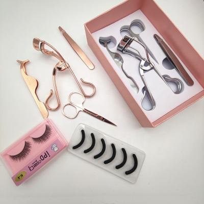 China Beauty Tools Private Label False Eyelash Curler Wick Applicator False Eyelash Scissors Eyelash Scissors 4pcs Eyelash Wick Applicator for sale