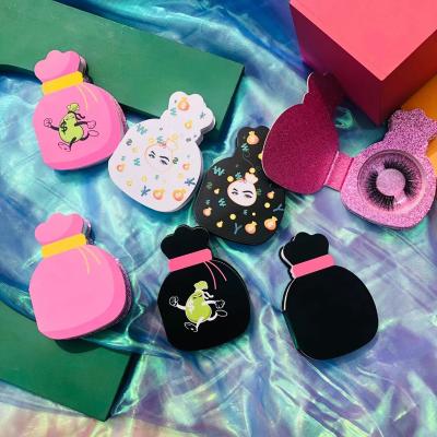 China Hot Selling Mini Suitcase Eyelash Feather 25mm Mink 3D Eyelash Packaging Box for sale