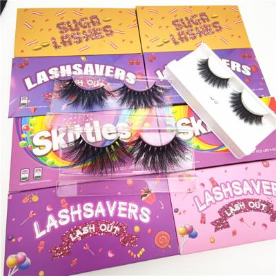 China Wholesale Custom False Feather Eyelash Packaging Own Brand 3D Lash Box for sale