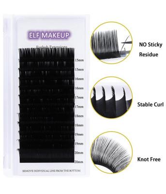 China Jet Black Matte Eyelash Extensions Long Natural Color Eyelash Extensions Pre Made Eyelash Extension Deliveries for sale