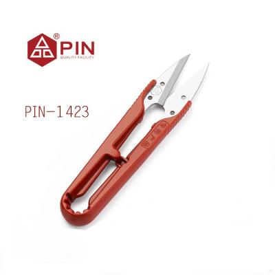 China Patent Products PIN-1423 Plastic Stainless Steel Wire Scissor Handle Wire Shear Trimmer Working Small Shears 107mm for sale