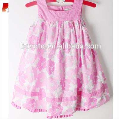 China Breathable Wholesale Babies First Birthday Flower Printed Sleeveless Dress for sale