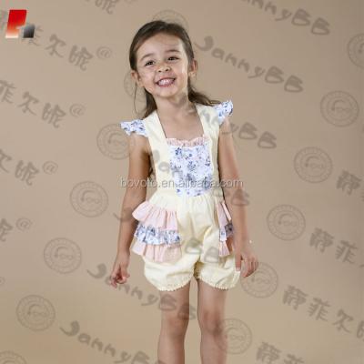 China Ruffle baby romper bubble with ruffle for sale