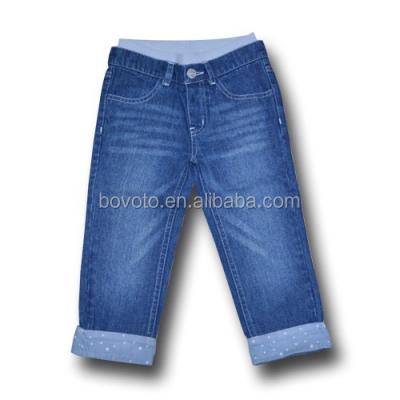 China Wholesale Latest Design Cotton Breathable Children Light Blue Kids Jeans 100% Jeans for sale