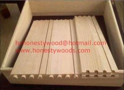 China Paulownia drawer sides and backs, Paulownia drawer component. Dovetail groove for sale