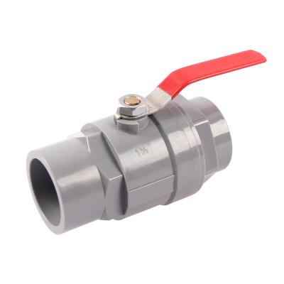 China Other Two Piece Ball Valve SS Handle Cheap Price Gray PVC Threaded Ball Valve PVC Ball Valve for sale