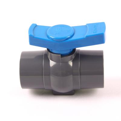 China New Design ABS Blue Handle PVC Thailand General Vietnam Type Ball Valve for sale