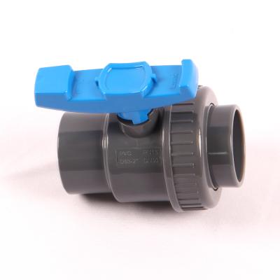 China UPVC Double Union True Ball Valve Single Ball Valve High Quality 4 Inch General Sleeve for sale